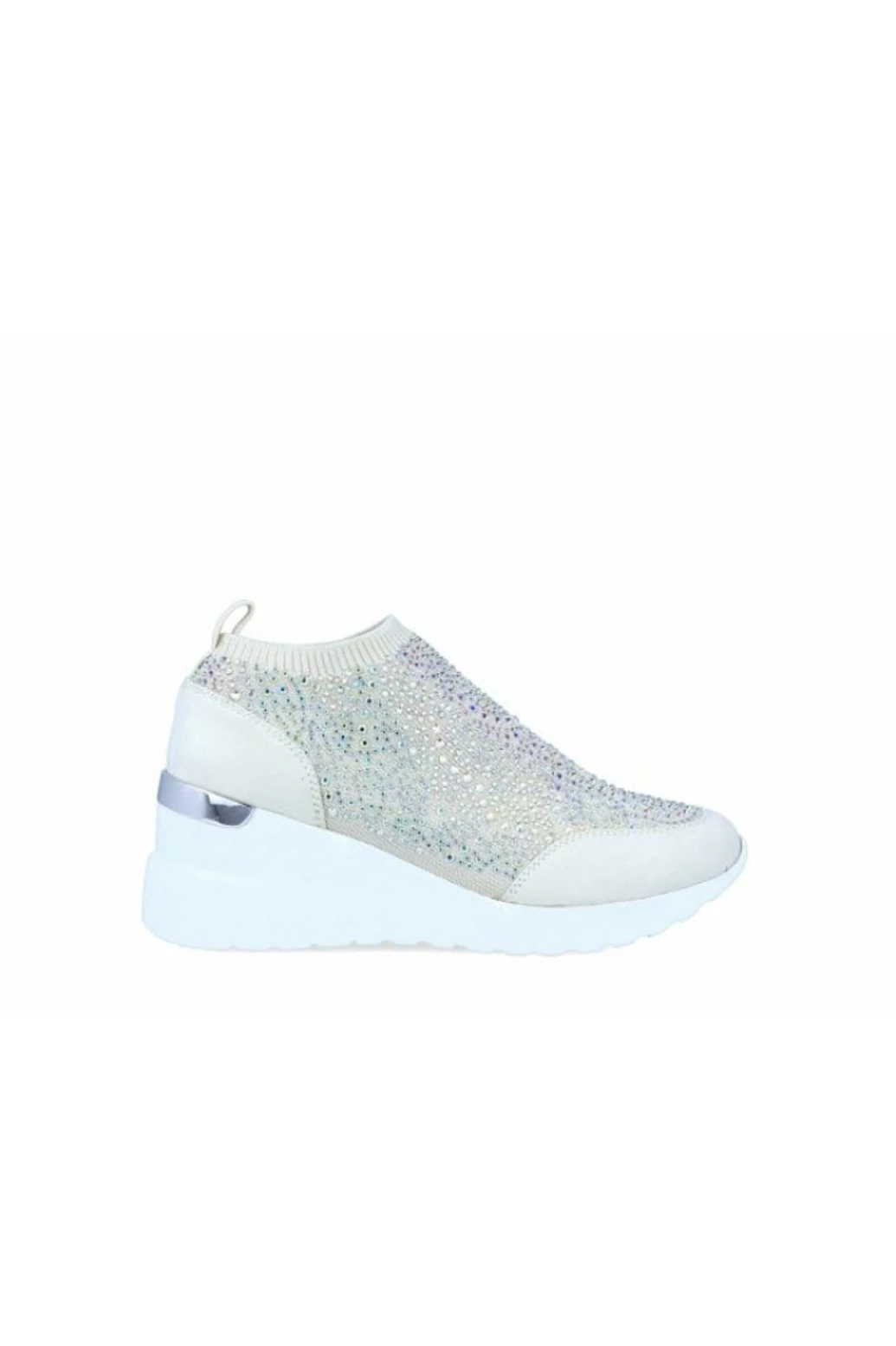 Menbur Bulgarno fehér csillámos sportcipő