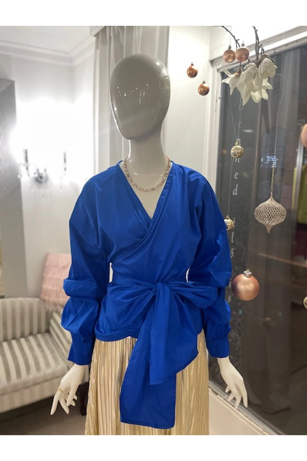 Róza -pamut puplin  átlapolós ing 