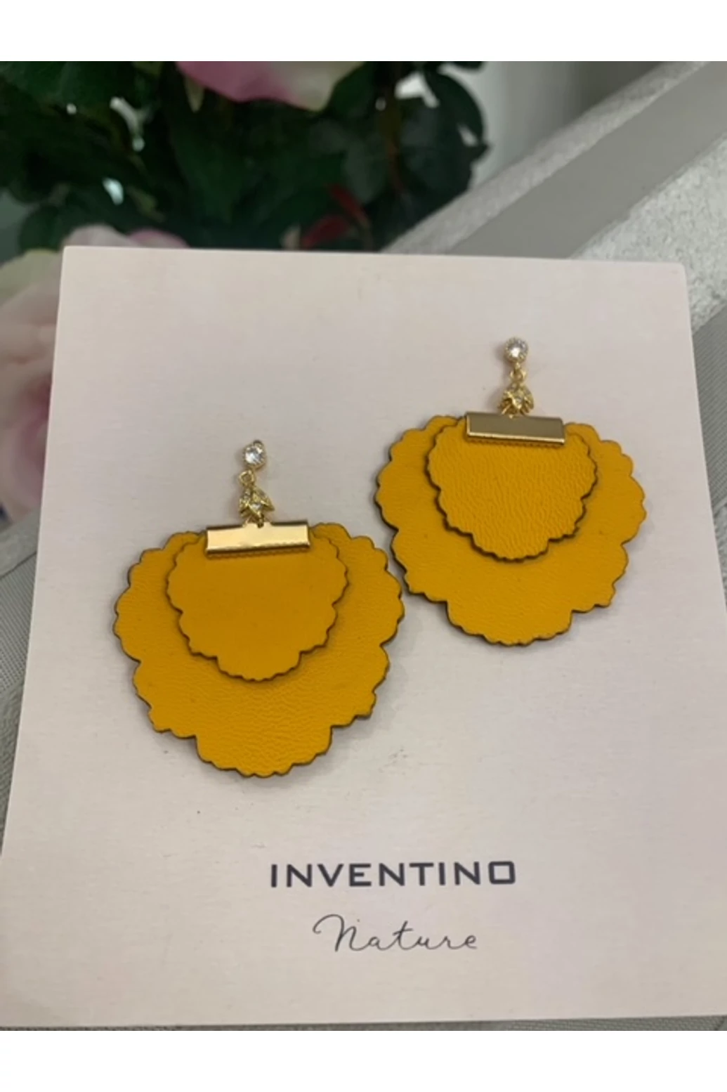 Inventino Nature meleg sárga fülbevaló -ősz típusnak 