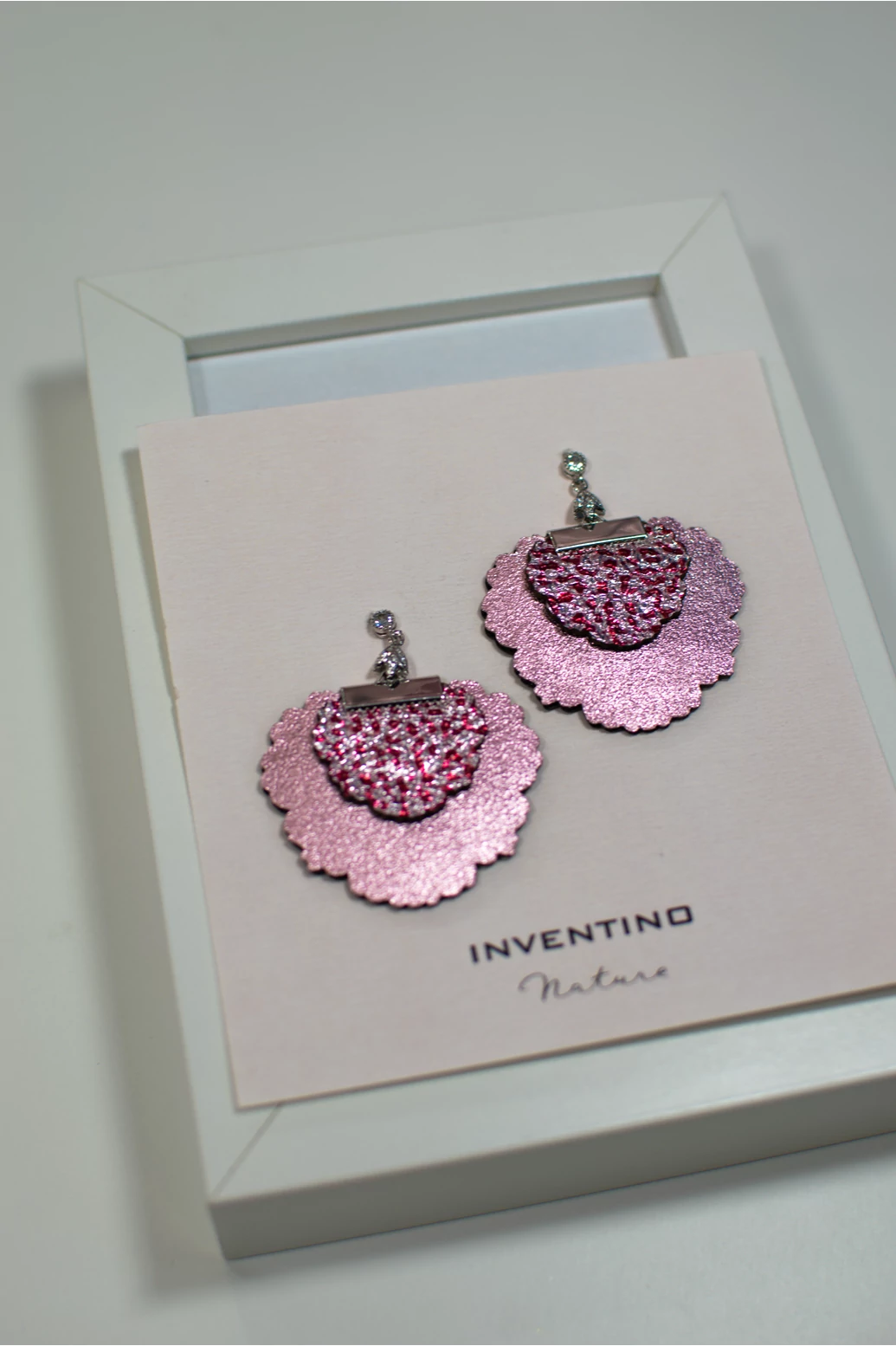 Inventino Nature halványrózsaszín fülbevaló - nyár típusnak 