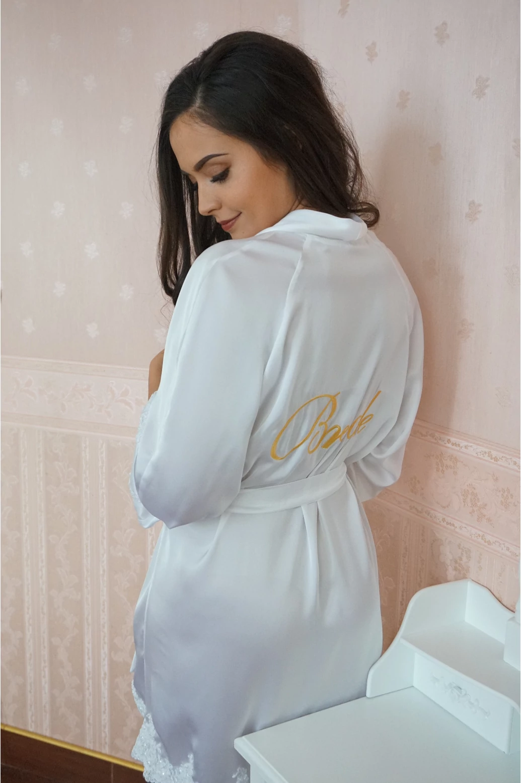 Fehér Menyasszony Köntös- Bride Felirattal