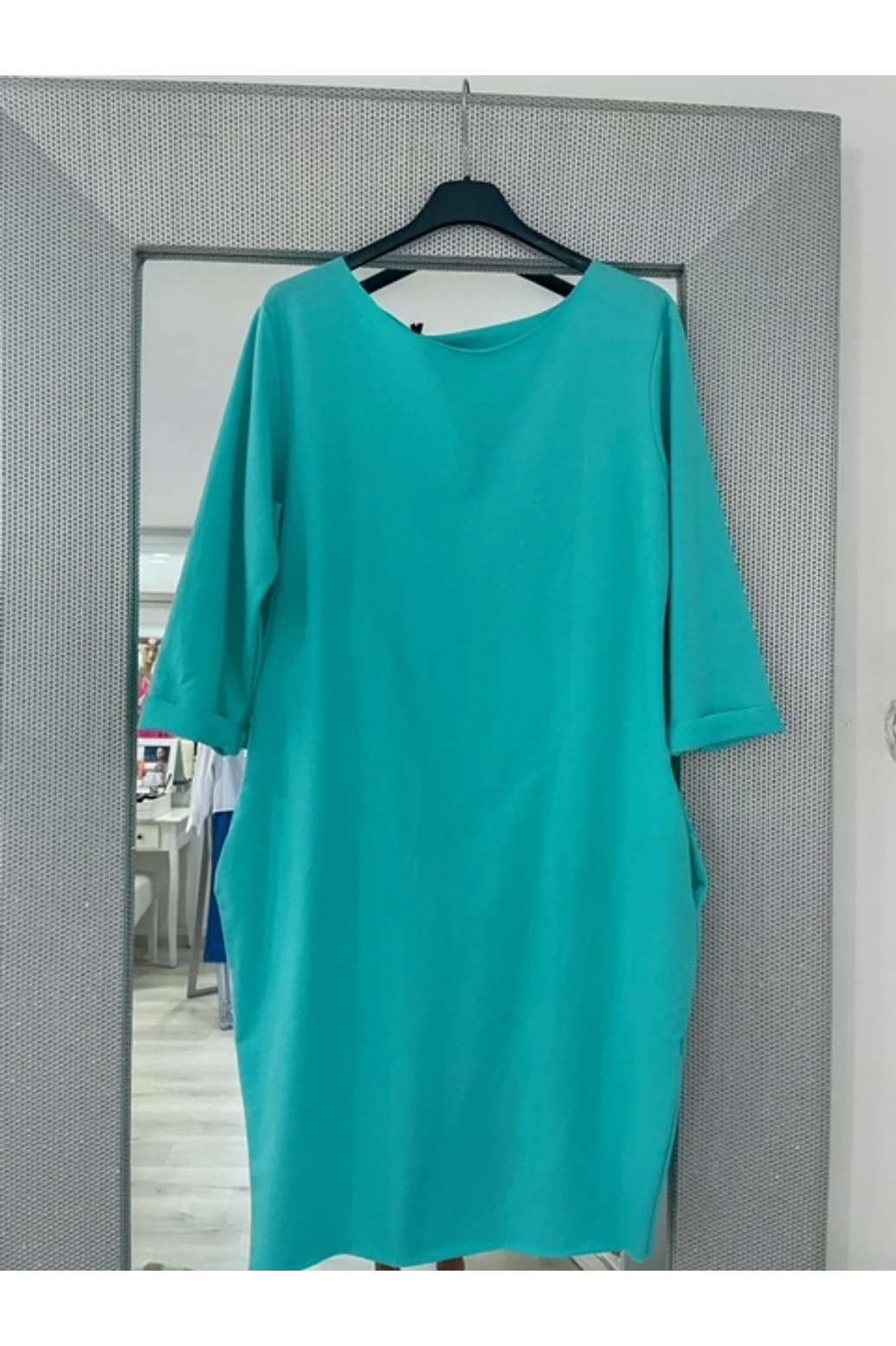 Lézervágott zsebes pamut ruha