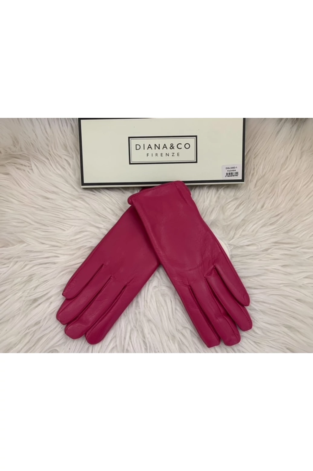 Fukszia műbőr kesztyű - tél típusnak 