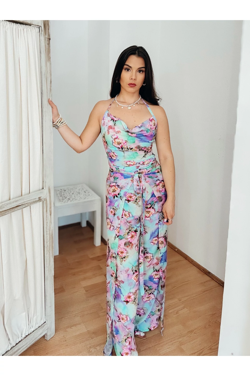 Virágos Bali overál 