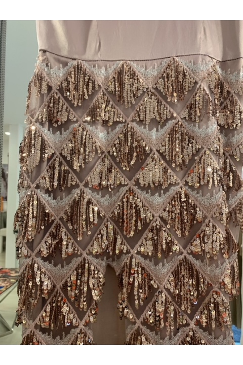 Alkami szatén ruha világos mályva színű - ősz típusoknak