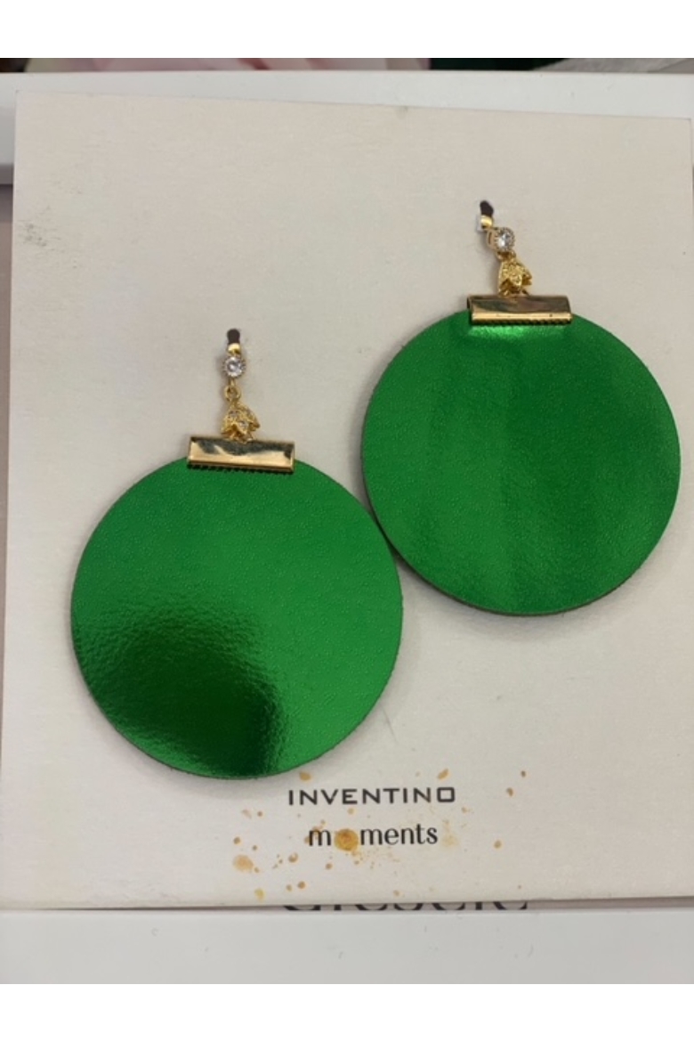Inventino Moments fűzöld metál fülbevaló - tavasz típusnak 
